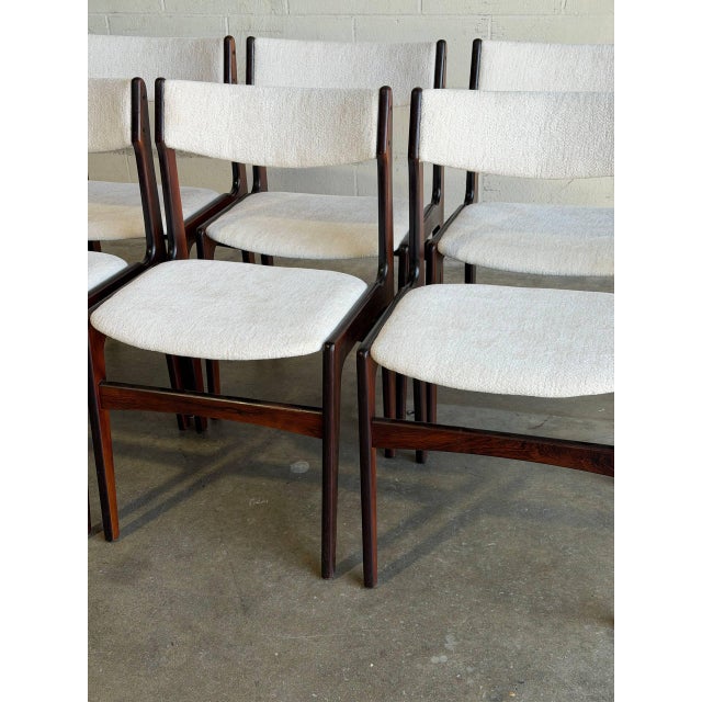 Rosewood Dining Chairs in Style of Erik Buch Mid-Century Modern Sculptural Seating Set of 6 Denmark 1960s For Sale - Image 11 of 13