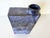 1980s 1989 Vintage Blue Glazed Geometric Bottle-Shaped Studio Pottery Vase, Signed For Sale - Image 5 of 12