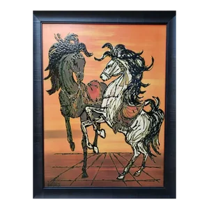 Mid 20th Century Lee Reynolds Embellished Offset Lithograph - Carousel L69 Reproduction