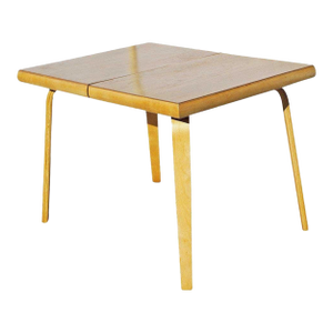 1950s Mid-Century Bent Plywood Dining Table W/ Birch Top by Thaden-Jordan Furniture