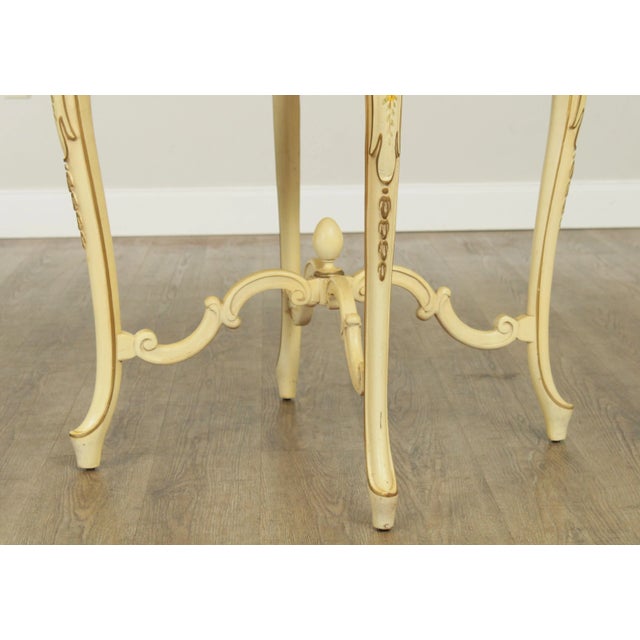 Vintage Italian Painted Marble Top Side Table For Sale - Image 12 of 13