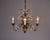 Gilt Chandeliers with White Enamel Lily Flowers, 1950s For Sale - Image 4 of 8