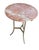 Pink Vintage Pink Marble and Brass Tripod Side Table in the Style of Cedric Hartman Mid Century Modern Gueridon For Sale - Image 8 of 11