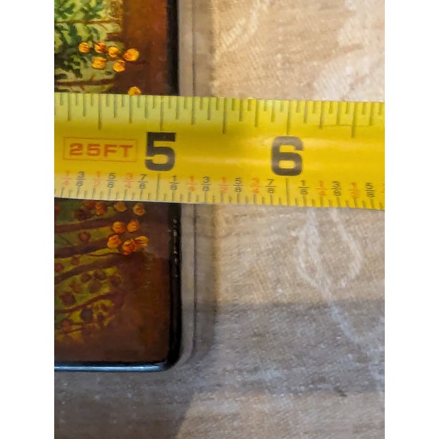 Folk Art Vintage Fedoskino Lacquer Box: 'The Young Cowherd' by Artist v.b. Morozov (1985) For Sale - Image 3 of 13