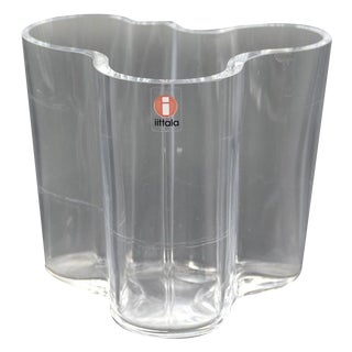 Crystal Vase by Alvar Aalto for Iittala For Sale