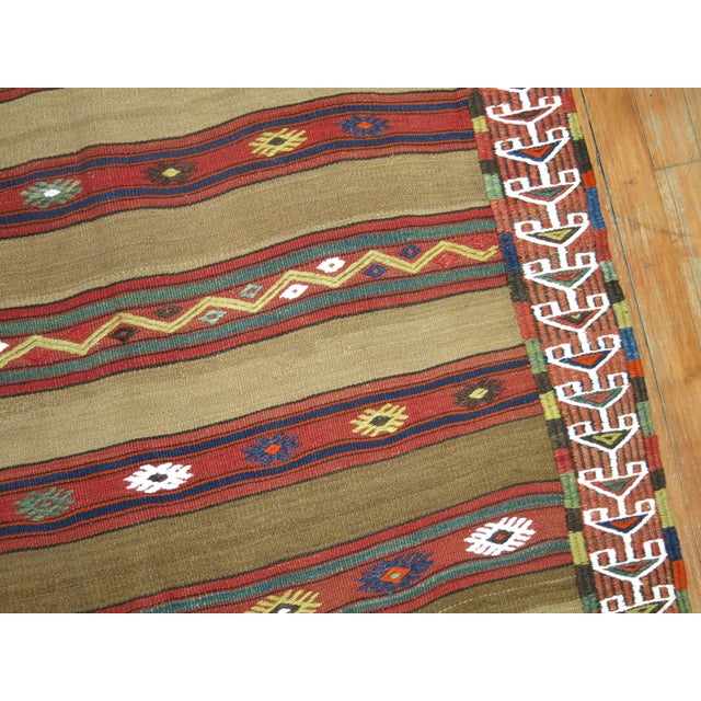 Vintage Turkish Tribal Kilim with Camel Field For Sale - Image 4 of 6