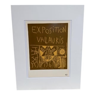 Pablo Picasso Exposition Vallauris Poster 1961 For Sale