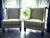 This elegant Pearson Wingback pair with front-leg casters, are custom upholstered pieces made in 2012, in like new...