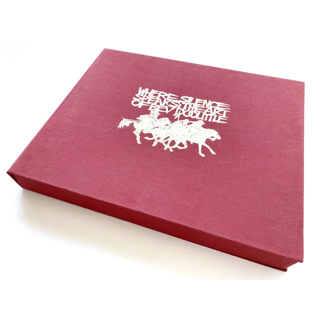 Red Vintage Bev Doolittle “Where Silence Speaks” Presentation Portfolio Clamshell Box For Sale - Image 8 of 13