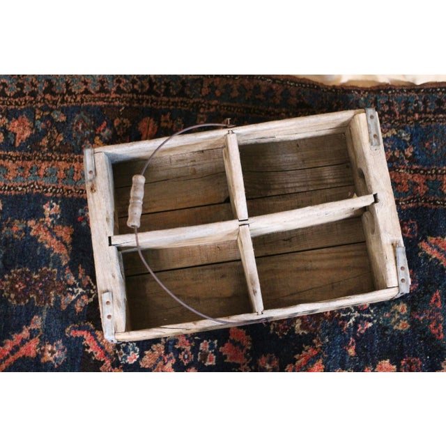 1940s Rustic Herb Wood Crate With a Handle For Sale - Image 10 of 11