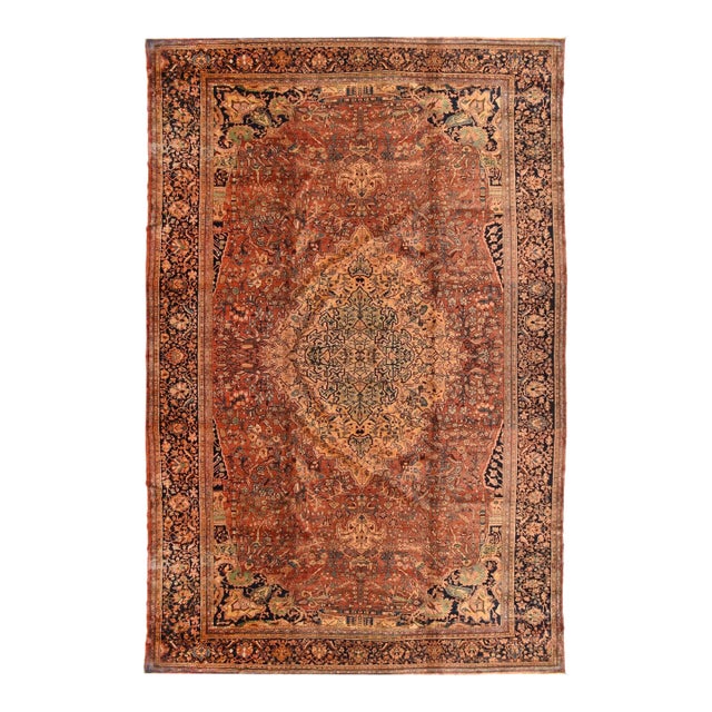 Antique Persian Farahan Sarouk Rug 12'0'' X 19'6'' For Sale