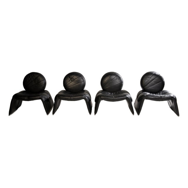 Calypso Lounge Chairs by Vittorio Introini for Saporiti, Italy, 1979 For Sale