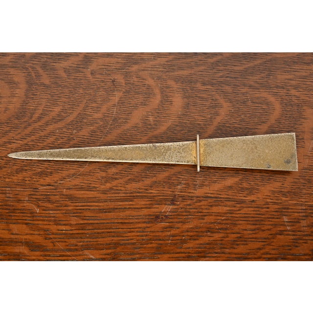 Silver Crest Arts & Crafts Bronze Letter Opener For Sale - Image 9 of 11