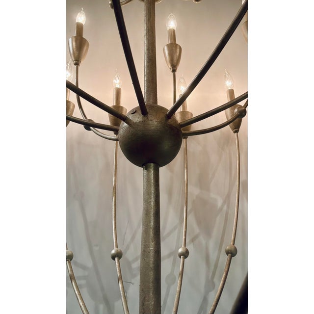 Modern Currey & Company Modern Large Silver Paradox Chandelier For Sale - Image 3 of 6