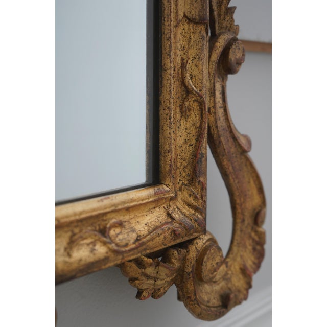 Italian Stunning Italian Gold Giltwood Frame Mirror For Sale - Image 3 of 11