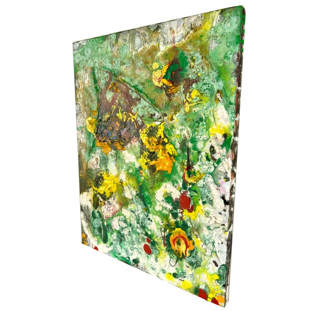 Abstract Expressionism "Garden Series in a Dream" - Abstract Expressionist Acrylic by Charles David Francis For Sale - Image 3 of 4