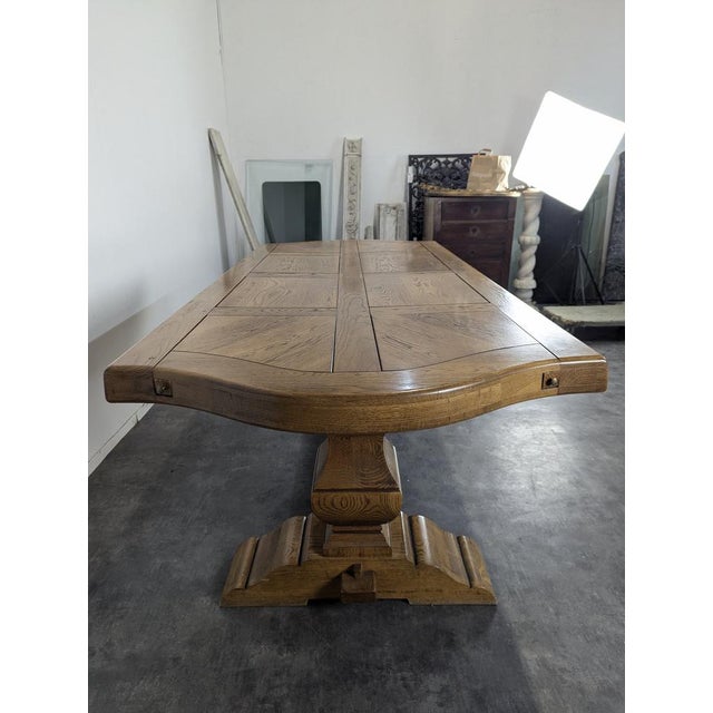 Oak Monastery Dining Table For Sale - Image 4 of 7
