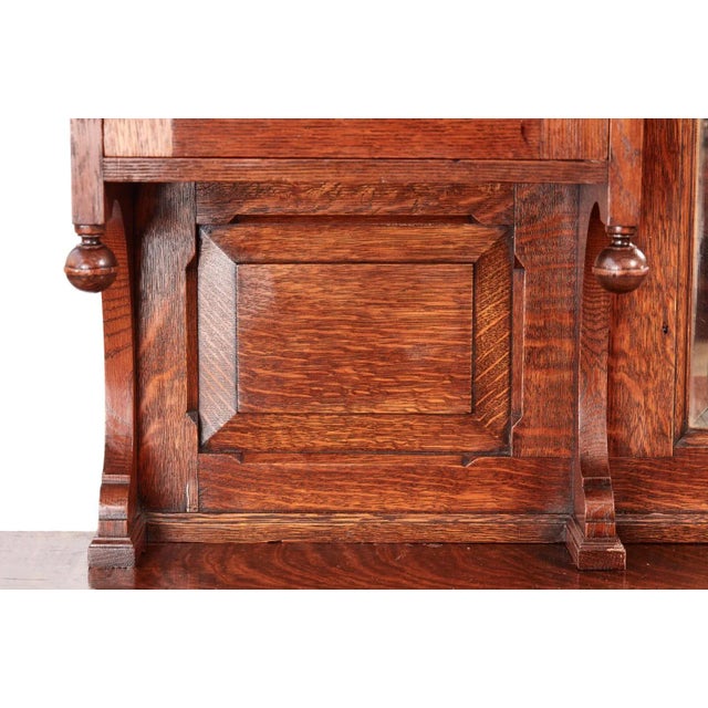 Antique Oak Arts & Crafts Sideboard For Sale - Image 5 of 16