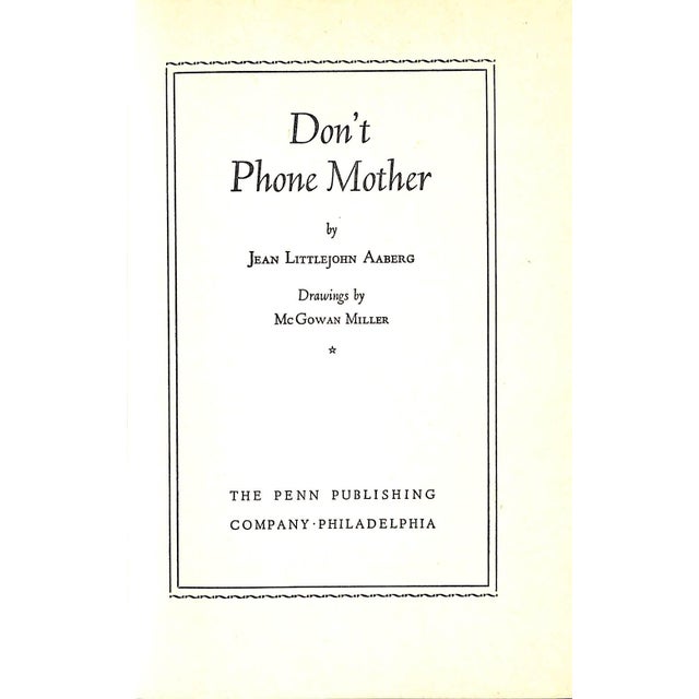 AABERG, Jean Littlejohn [128] pp. The Penn Publishing Company 1943 7 5/8" x 5 1/4" Illustrated by McGowan Miller