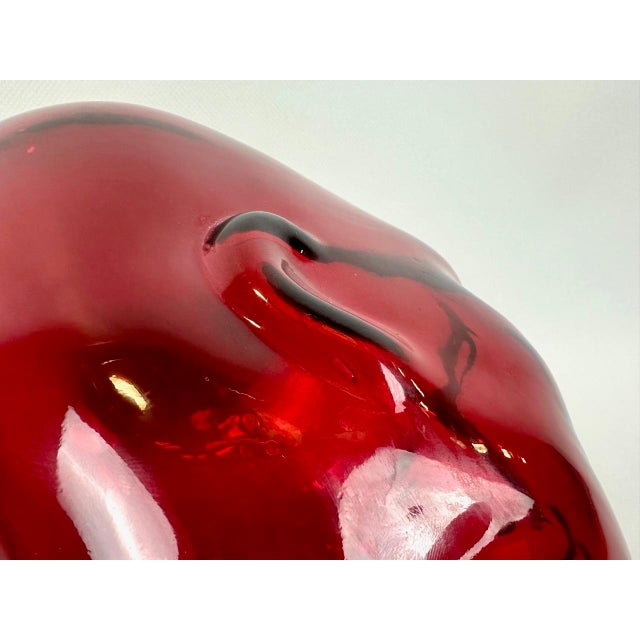 Red Vintage German Red Glass Head, 1970s For Sale - Image 8 of 13