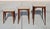 1960s Vintage Mid-Century Modern Nesting Tables – Set of 3 With Beige Tops & Tapered Maple/Beech Wood Legs For Sale - Image 13 of 17