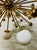 Vintage Italian Sputnik Chandelier in Brass and Opaline Glass, 1970s For Sale - Image 6 of 9