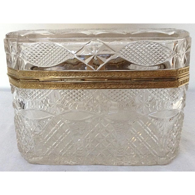 Extra Large Antique French Crystal Box or Casket For Sale - Image 4 of 6
