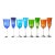 1950s Le Sielle Cut to Clear Wine Glasses - Set of Eight For Sale