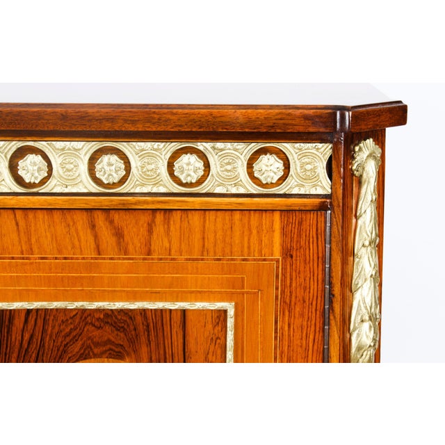 Wood Vintage Meuble Francais Ormolu Mounted Burr Walnut Cocktail Cabinet, 20th Century For Sale - Image 7 of 18