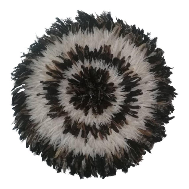 Juju Hat Natural and White of 39" - 100 Cm For Sale