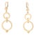 Temple St. Clair Circle Dangle Earrings, 18k Yellow Gold, Length 1.75 In, A Pair For Sale