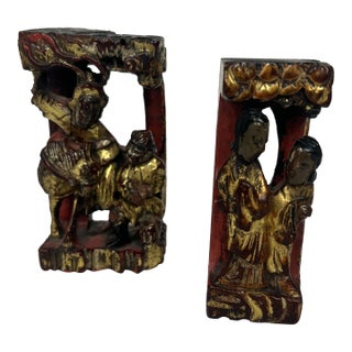 Mid 19th Century Carved Figures- a Pair For Sale