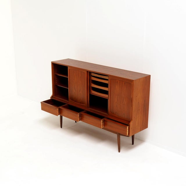 Wood Danish Highboard by Henning Kjærnulf for Vejle Mobelfabrik, 1960s For Sale - Image 7 of 16