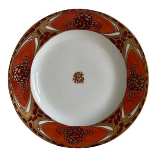 Antique Art Nouveau Aesthetic Style Theo. Haviland French Limoges Porcelain Plates: Spider Design, Set of 3 For Sale