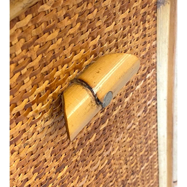 Wood Wicker & Bamboo Credenza, 1970s For Sale - Image 7 of 10
