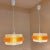 Plastic Vintage Ceiling Lamps with Clear Plastic Shade with Orange Scale Band, 1970s, Set of 2 For Sale - Image 7 of 7