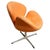 1990s Punmkin Orange Swan Chair in the Style of Arne Jacobsen For Sale - Image 5 of 7