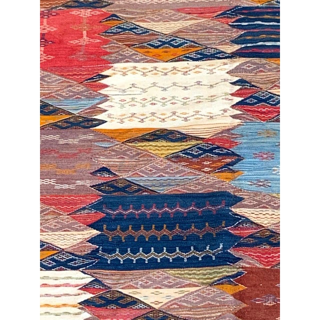 Moroccan Wool Flat Weave Zanafi Tribal Rug6 X 10' Chairish