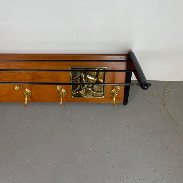 Mid-Century Modern Boomerang Wall-Mounted Coat Rack by A. Hendrickx for Belform, 1960s For Sale - Image 3 of 10