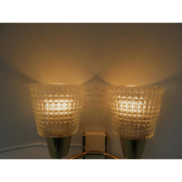 Wall Lights in Brass and Beige, 1950s, Set of 2 For Sale - Image 12 of 18