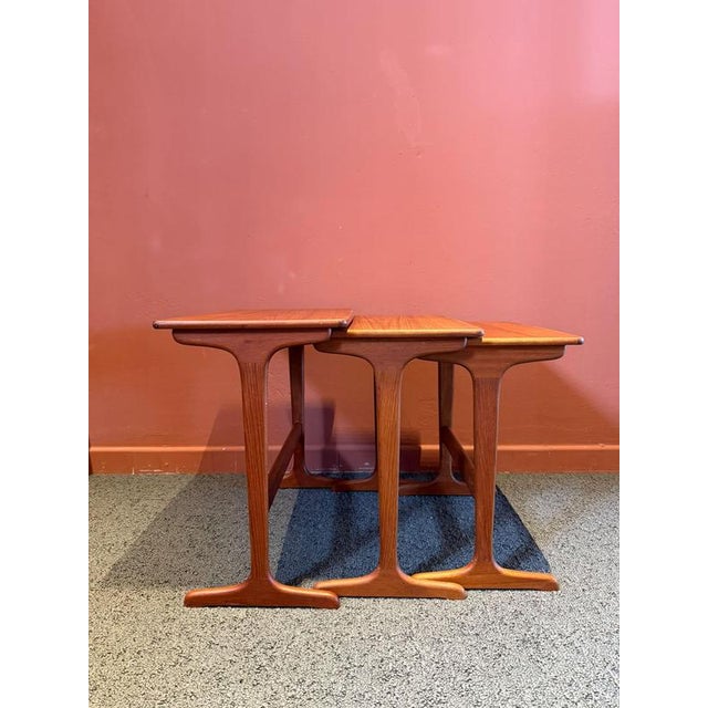 Danish Teak Nesting Tables, 1960s, Set of 3 For Sale - Image 5 of 5