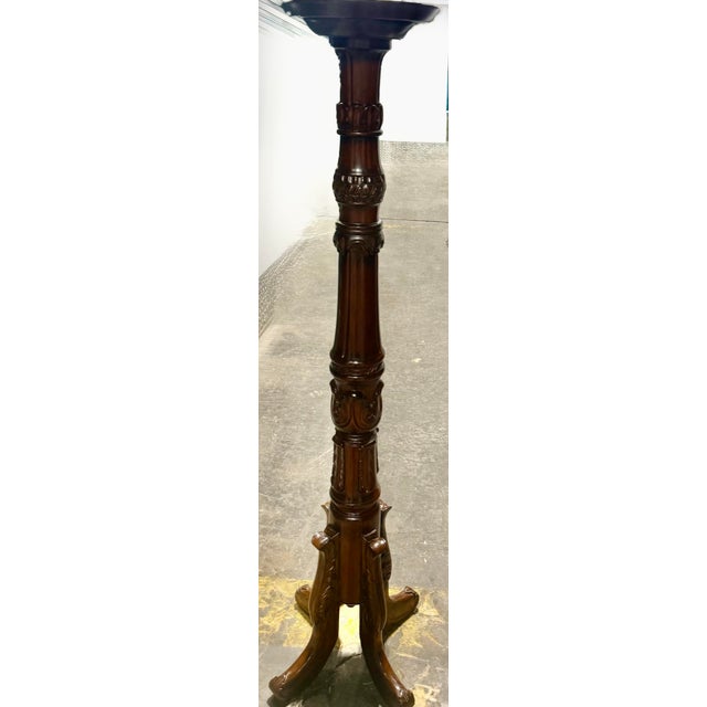 Late 20th Century Mahogany Torchiere Stand For Sale - Image 4 of 9