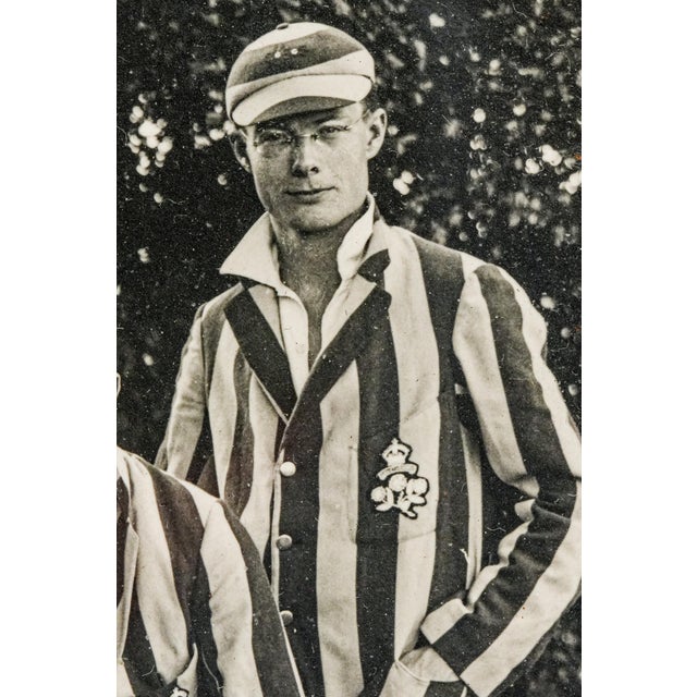 Black 1920s Classic Framed Photograph English Cricket Sports Team Uniform Portrait Wall Home Decor For Sale - Image 8 of 13