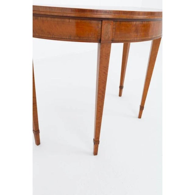 Hepplewhite Revival Games Table in Satinwood, 1900s For Sale - Image 6 of 7