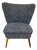 Vintage Cocktail Chair in Heather Grey Fabric, 1960s For Sale