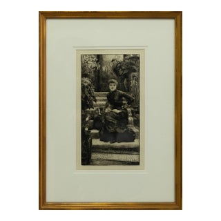 James Jacques Tissot La Soeur Ainee 1881 Etching and Drypoint on Laid Paper For Sale
