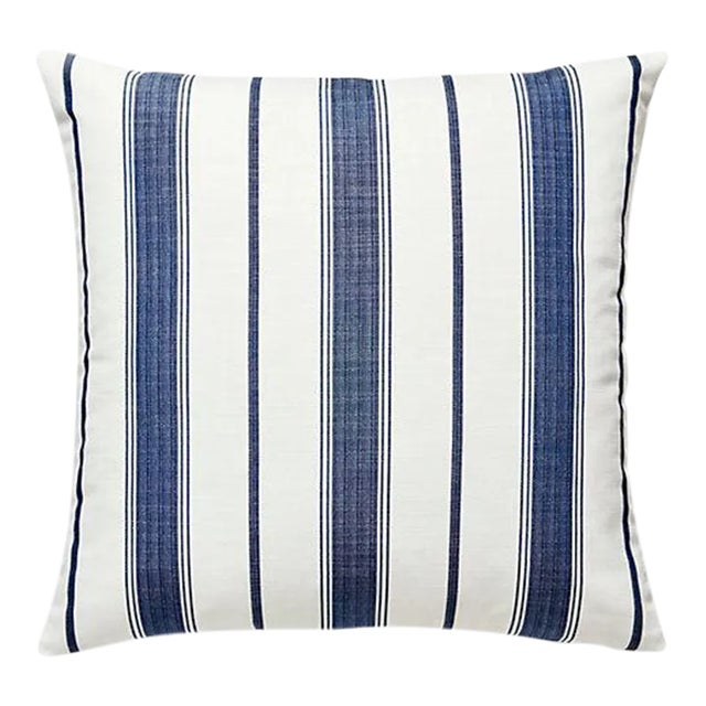The House of Scalamandré Sconset Outdoor Pillow, Indigo For Sale