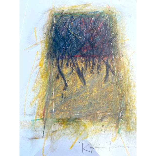 A nuanced mixed-media abstraction by American artist Kevin Tolman (born 1949, Detroit), a long-established figure in New...