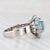 White 1.30ctw Aquamarine Diamond Halo Ring 18k White Gold Size 5.75 - 6 For Sale - Image 8 of 8