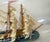 Vintage Handmade Nautical Wood Sail Ship Boat in Glass Bottle Model Sculpture For Sale - Image 11 of 14
